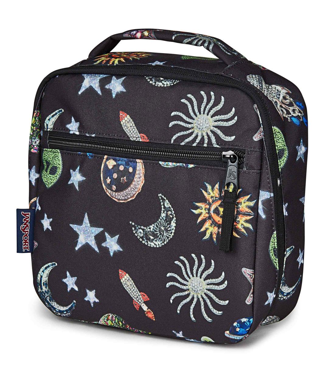 jansport galaxy lunch box Break - Glam Color:Atomic Sucker Unisex Light Blue Faux while the adjustable Velcro Rollenfett