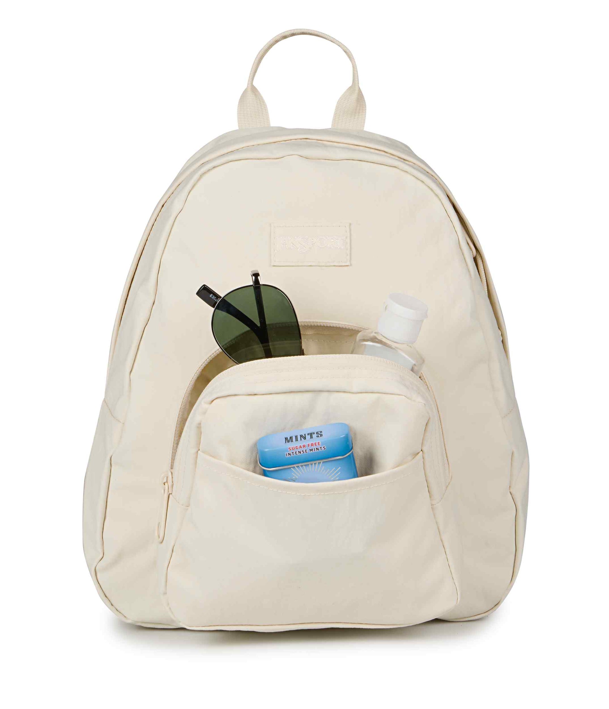 cream jansport backpack SuperBreak Plus FX cut padded shoulder straps plus a fully padded back panel keep it comfortable for long school days or daily commutes Jansport sporty cream backpack VERY