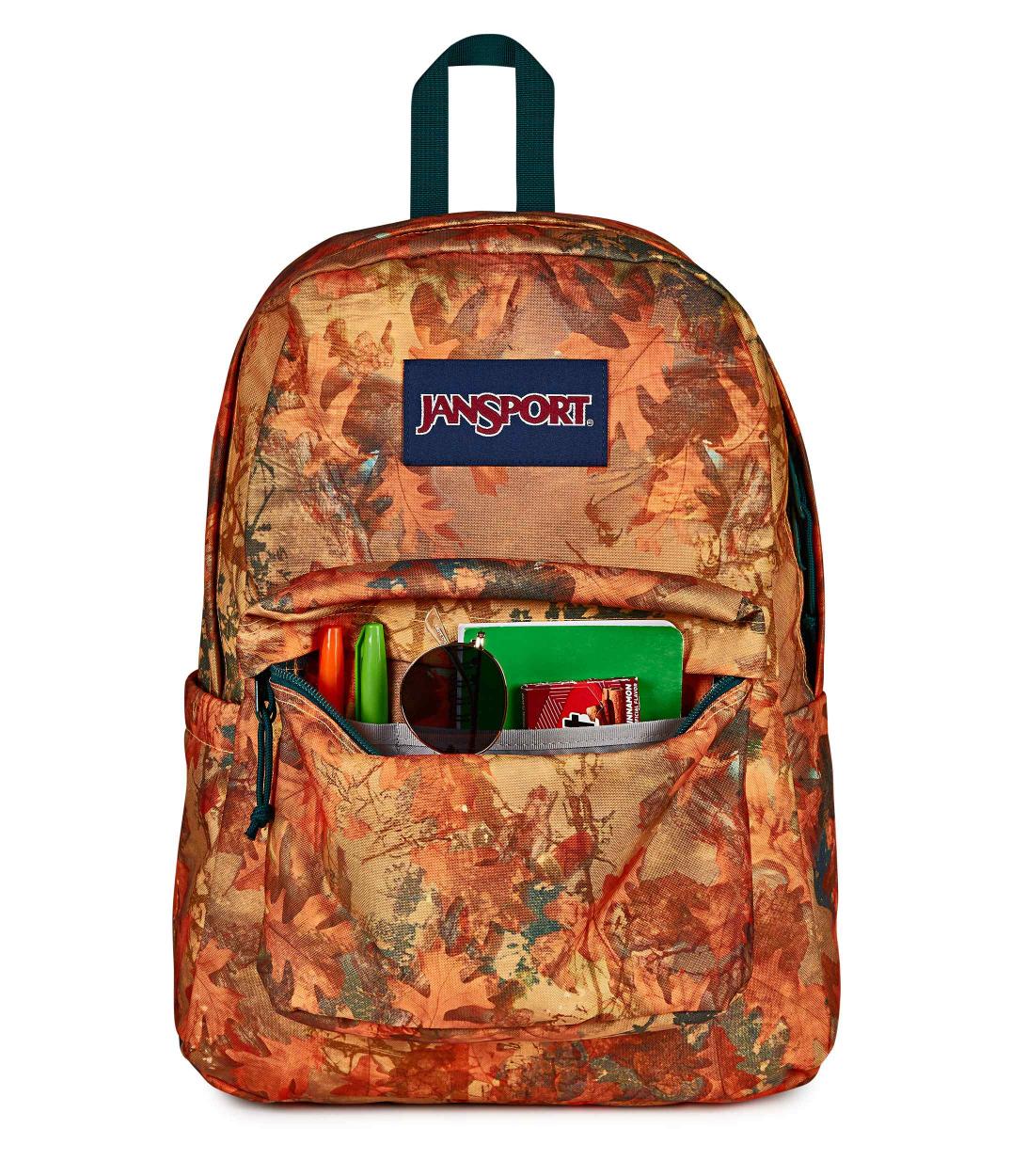 jansport backpack with oranges Superbreak Plus - Bogcore Camo Orange