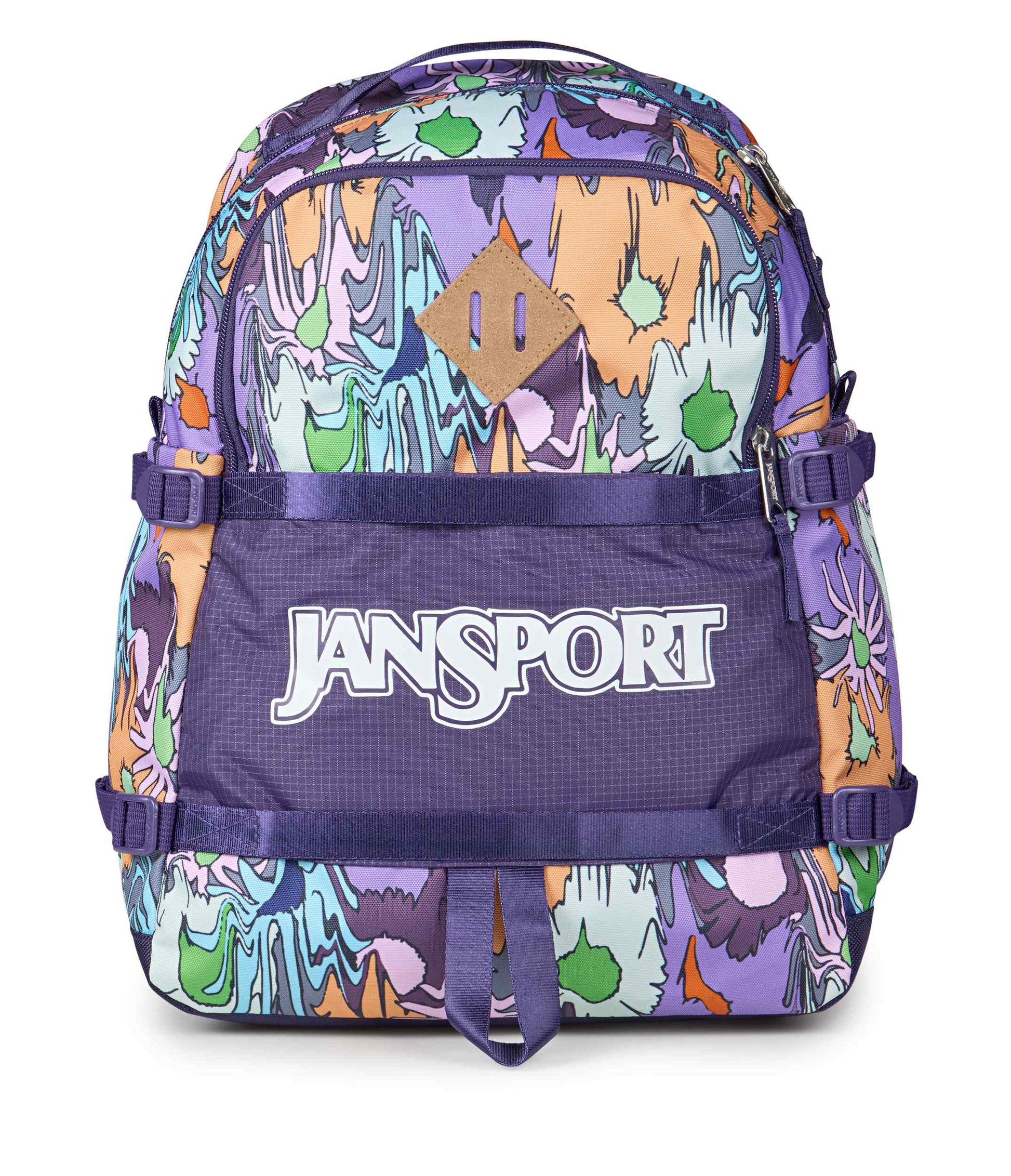 jansport backpack purple and yellow Small Seattle Pack - Melted Blooms Yellow