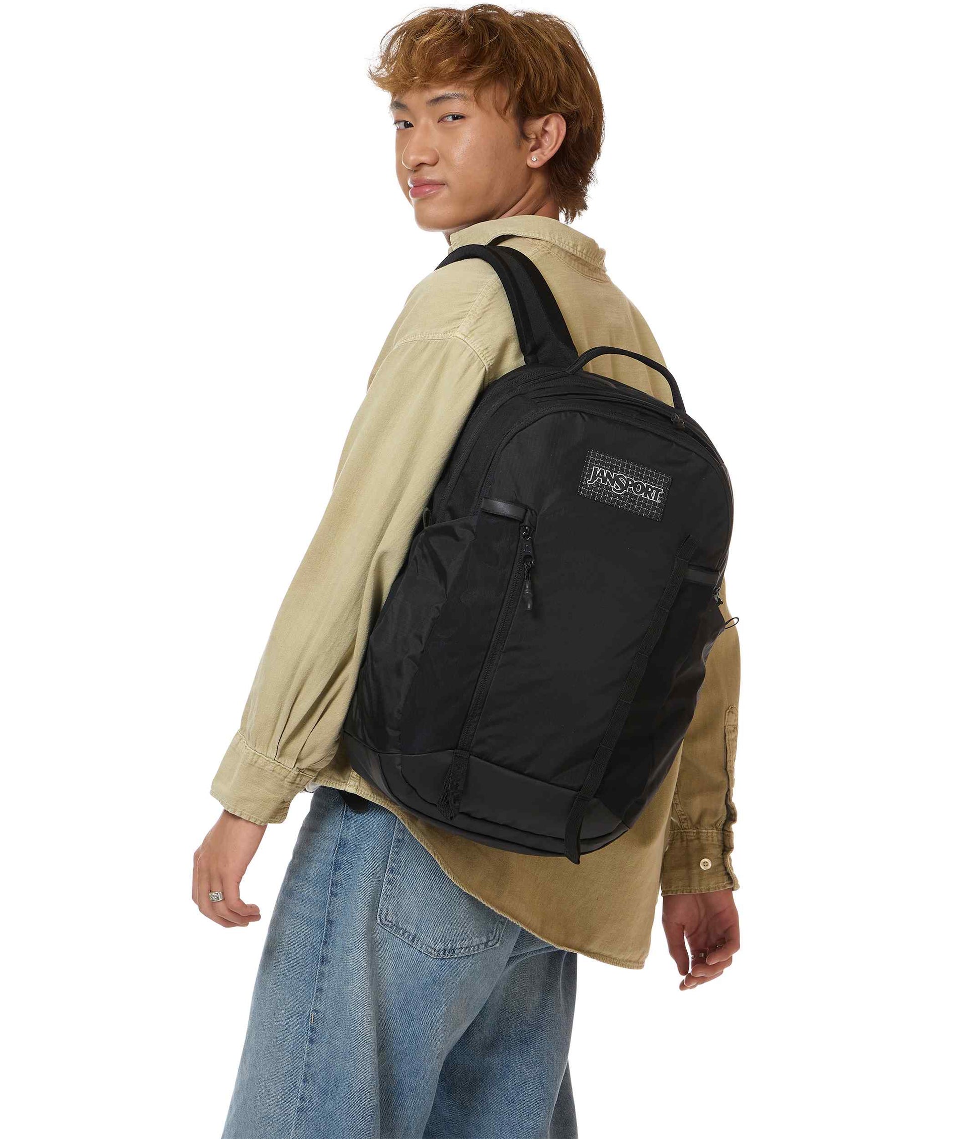 black jansport backpack wearing All Around Pack Small - Black