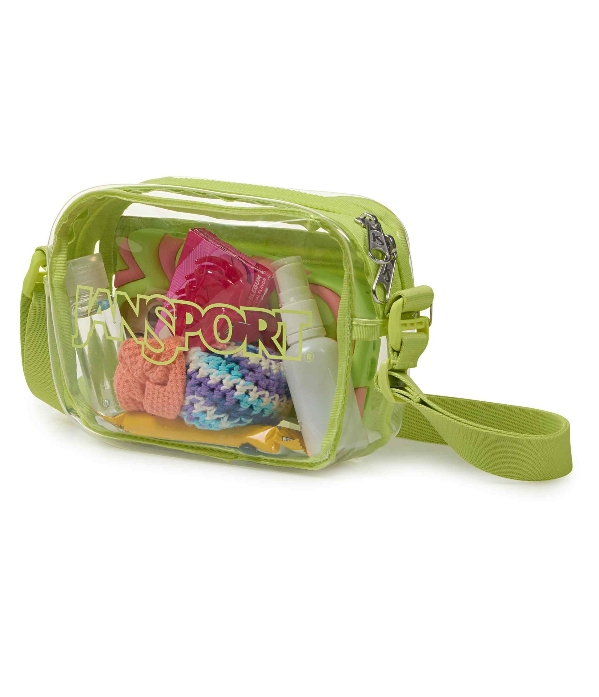 JanSport | Clear Crossbody - Lime Citron