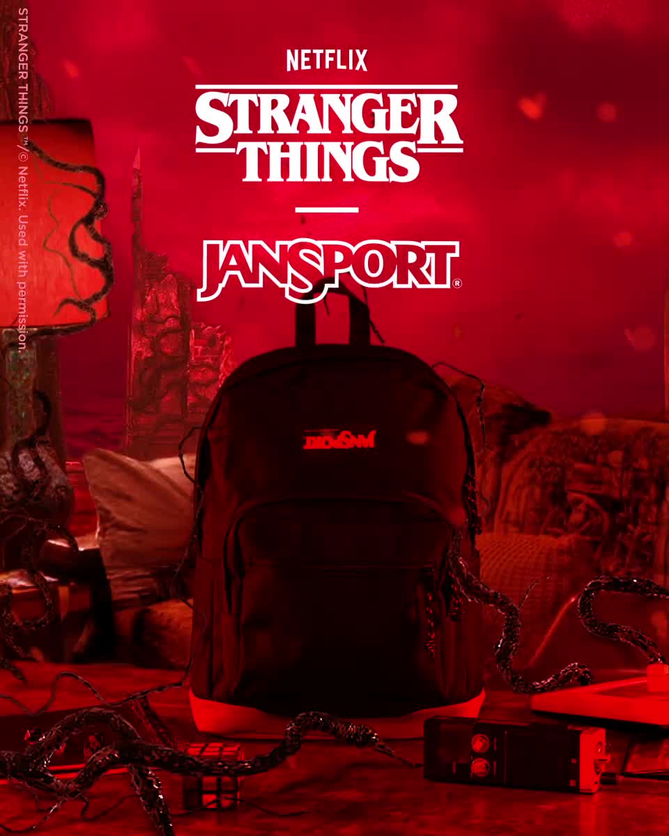 jansport backpack stranger thing X Things Superbreak (White/Black/Red)  The Planet Traveller Stranger Things Backpacks - Limited
