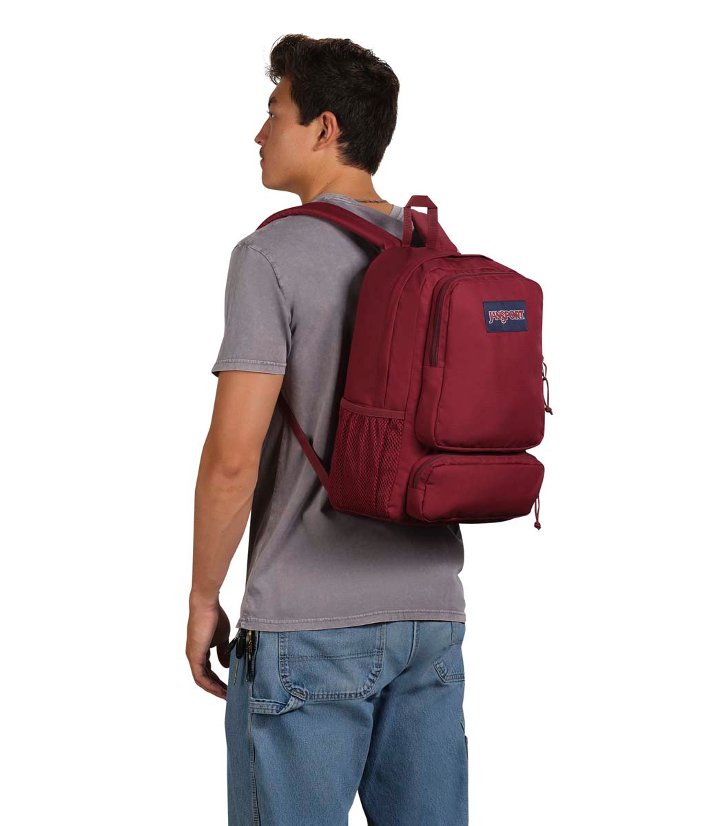 Russet red jansport backpack deals